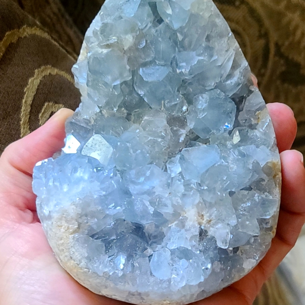 LARGE Celestine egg crystal specimen